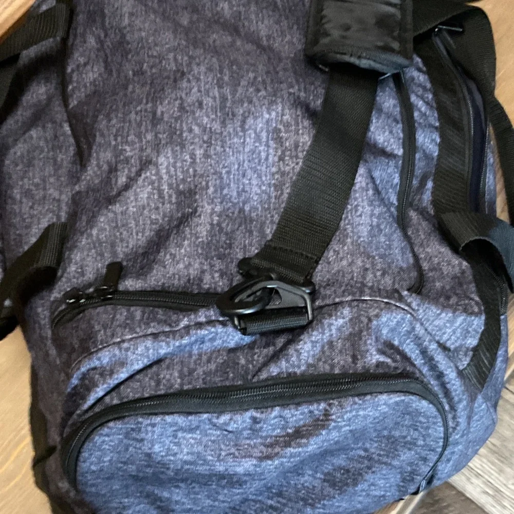 Adidas Blue and Black Duffel Bag
